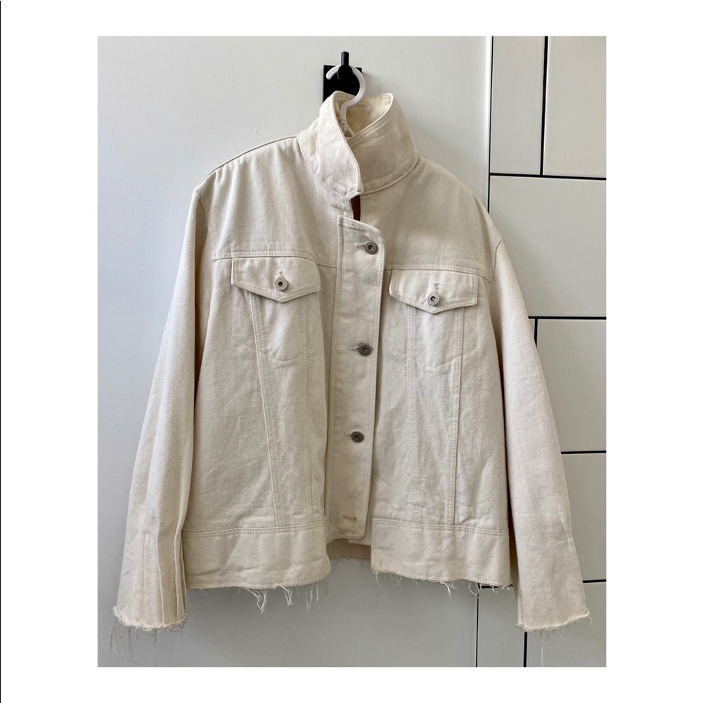 The Frankie Shop Cream Jean Jacket
